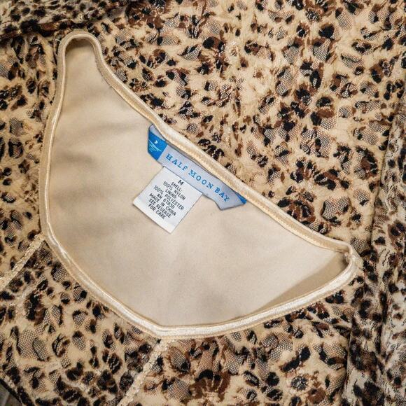 Y2k Lace Leopard Print Long Sleeve Top - Picture 6 of 6